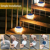 4 pack Solar Garden Lights - 2700K Warm White LED Outdoor Lighting